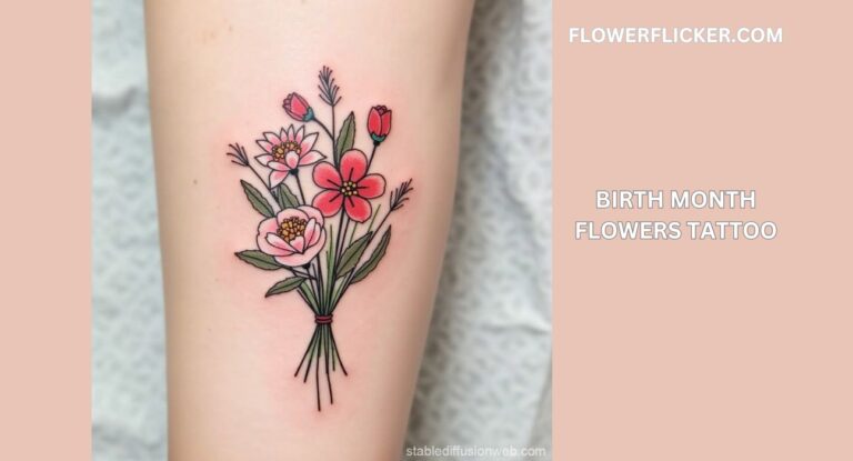 birth month flowers tattoo