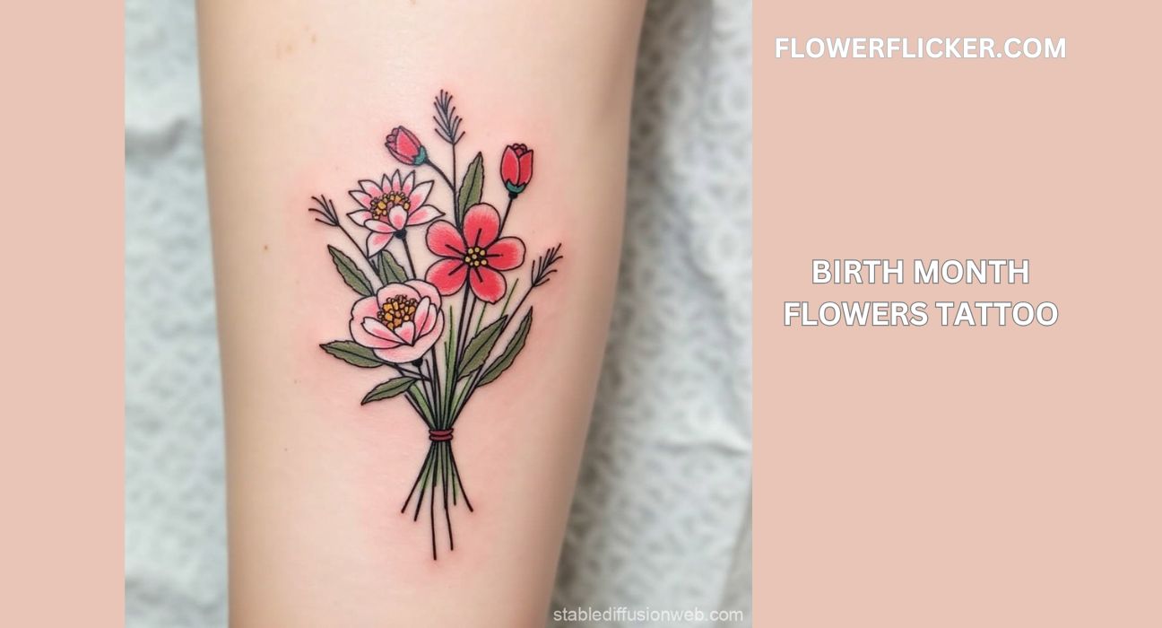 birth month flowers tattoo