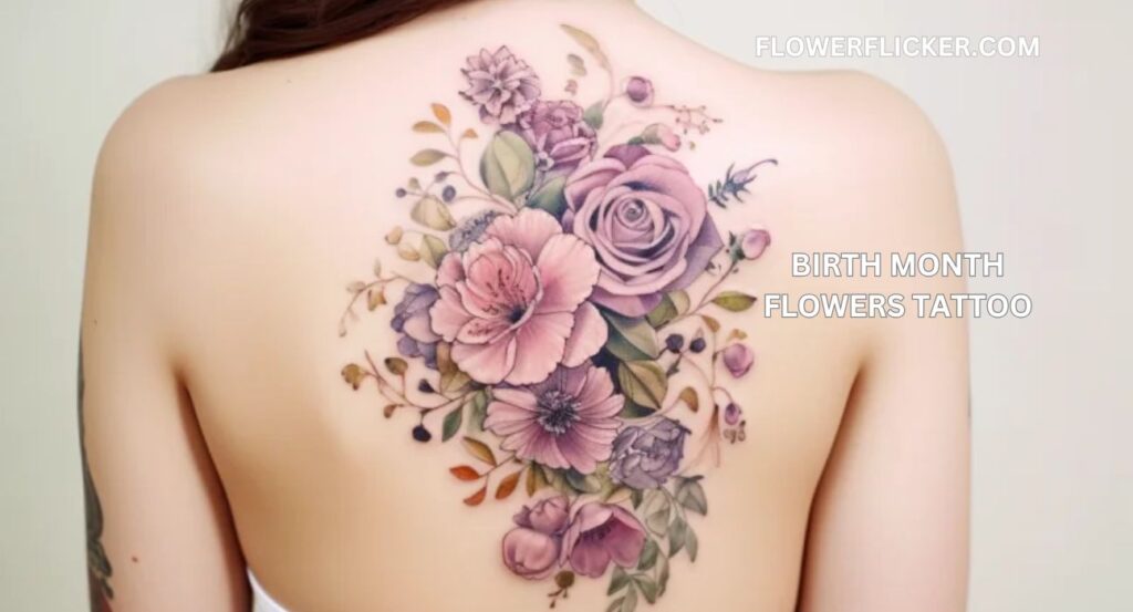 birth month flowers tattoo