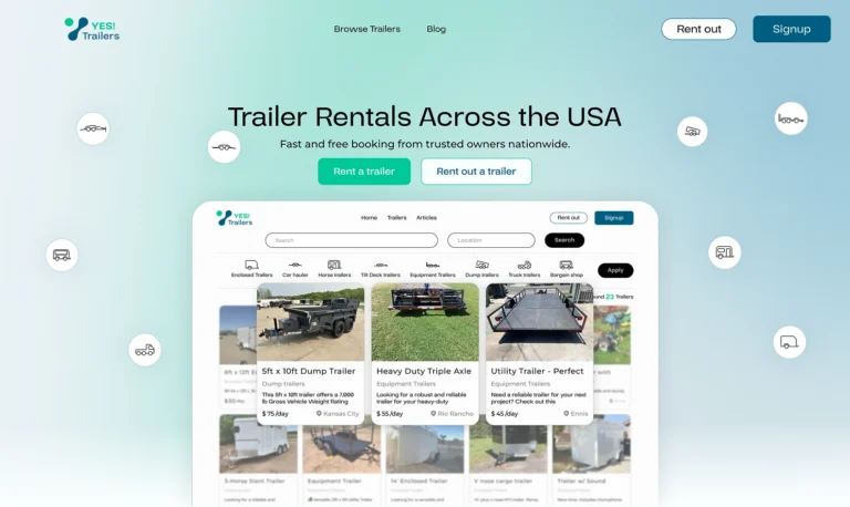 Yes!Trailers – A Platform for Renting and Leasing Trailers in the USA