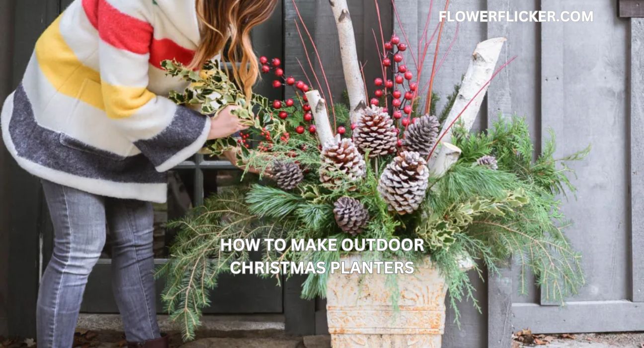 How to Make Outdoor Christmas Planters