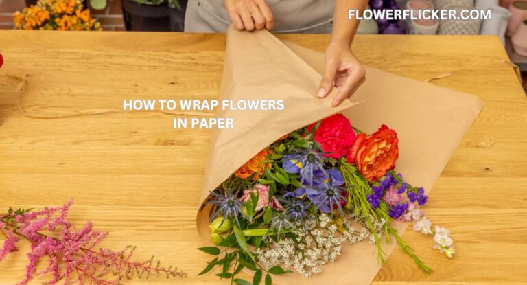 how to wrap flowers in paper